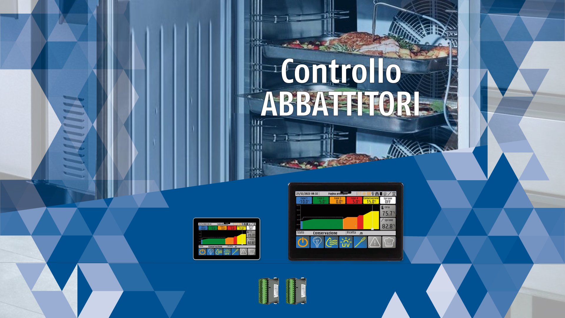 Sistemi di controllo per abbattitori e surgelatori AT Blast prodotti da Ascon Tecnologic